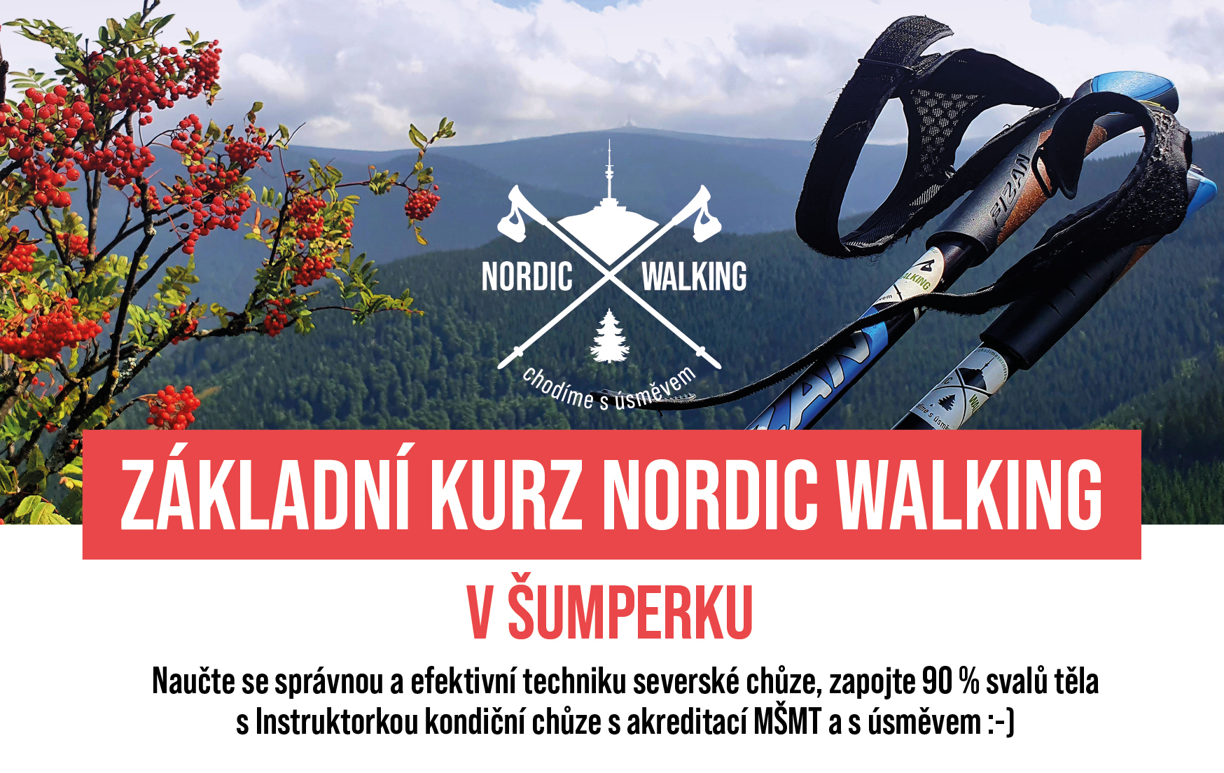 ZÁKLADNÍ KURZ NORDIC WALKING - II. termín