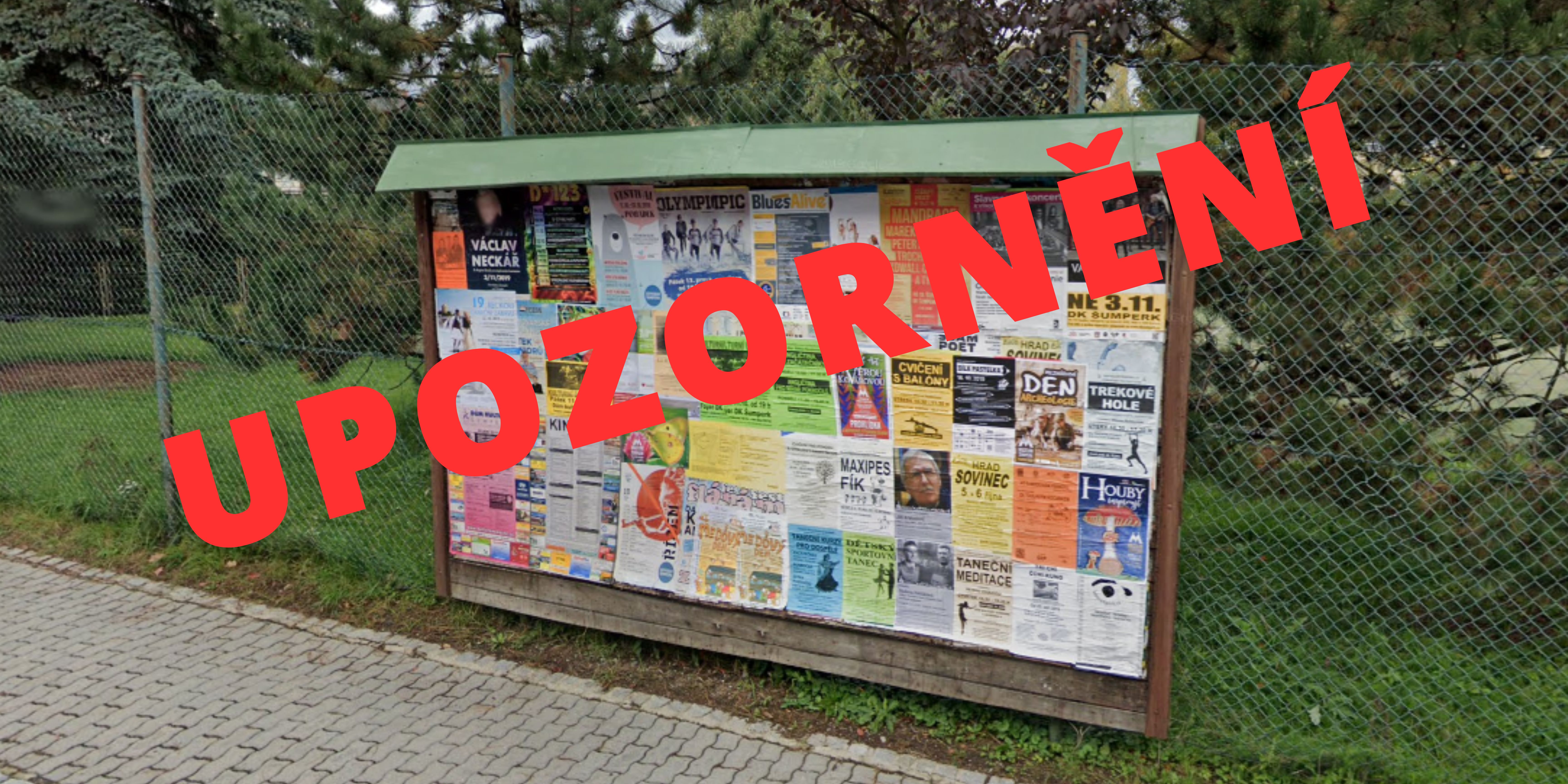 VÝLEP PLAKÁTŮ - UPOZORNĚNÍ - STÁTNÍ SVÁTEK