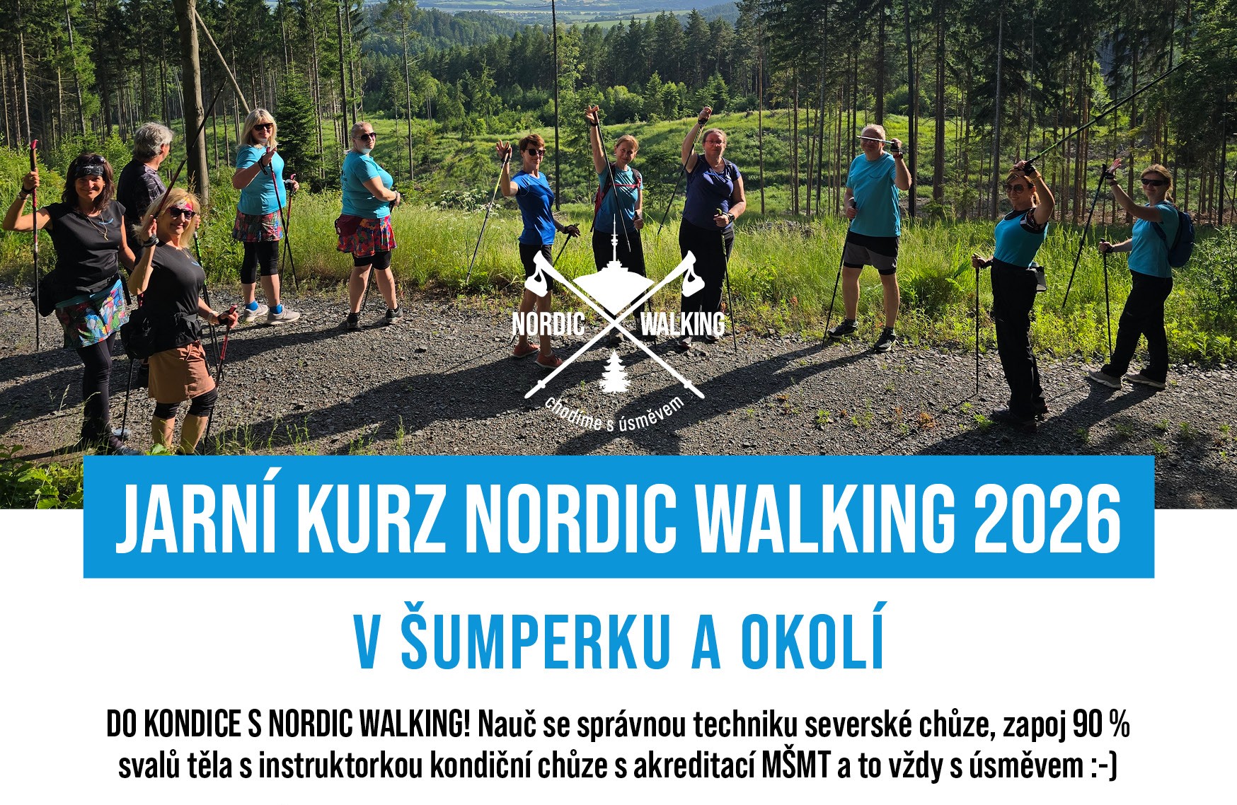 JARNÍ KURZ NORDIC WALKING - ŠUMPERK A OKOLÍ - 2026