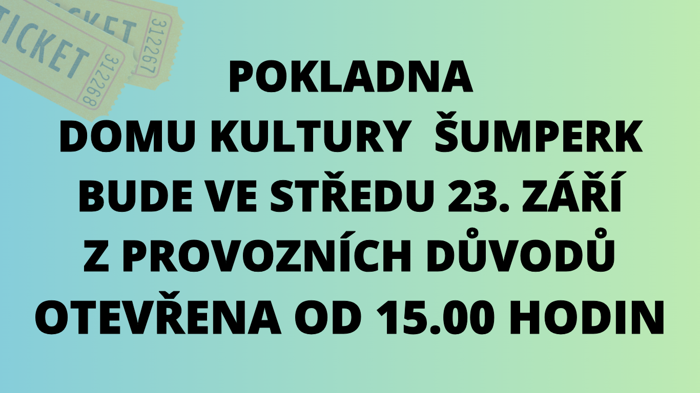 PŘEDPRODEJ VSTUPENEK | STŘEDA 23.9.2026