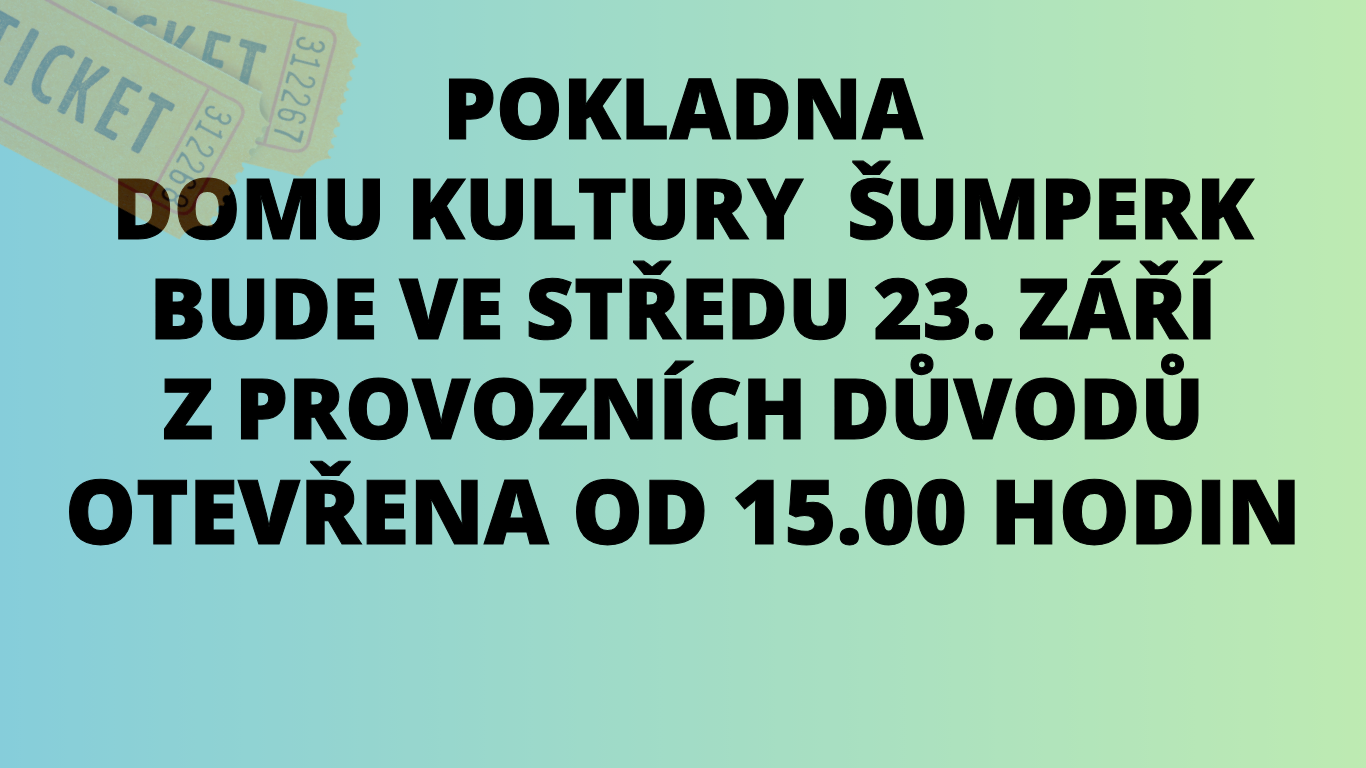 PŘEDPRODEJ VSTUPENEK | STŘEDA 23.9.2026